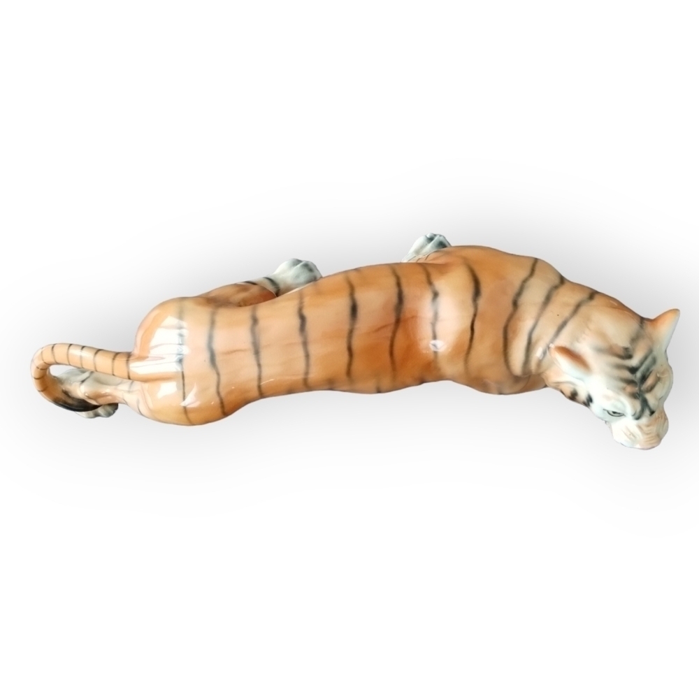 Large 17" Melba Ware England Ceramic Tiger Figurine MCM Staffordshire - Picture 5 of 9